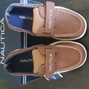 Boys Tan Nautica Slip On Shoe